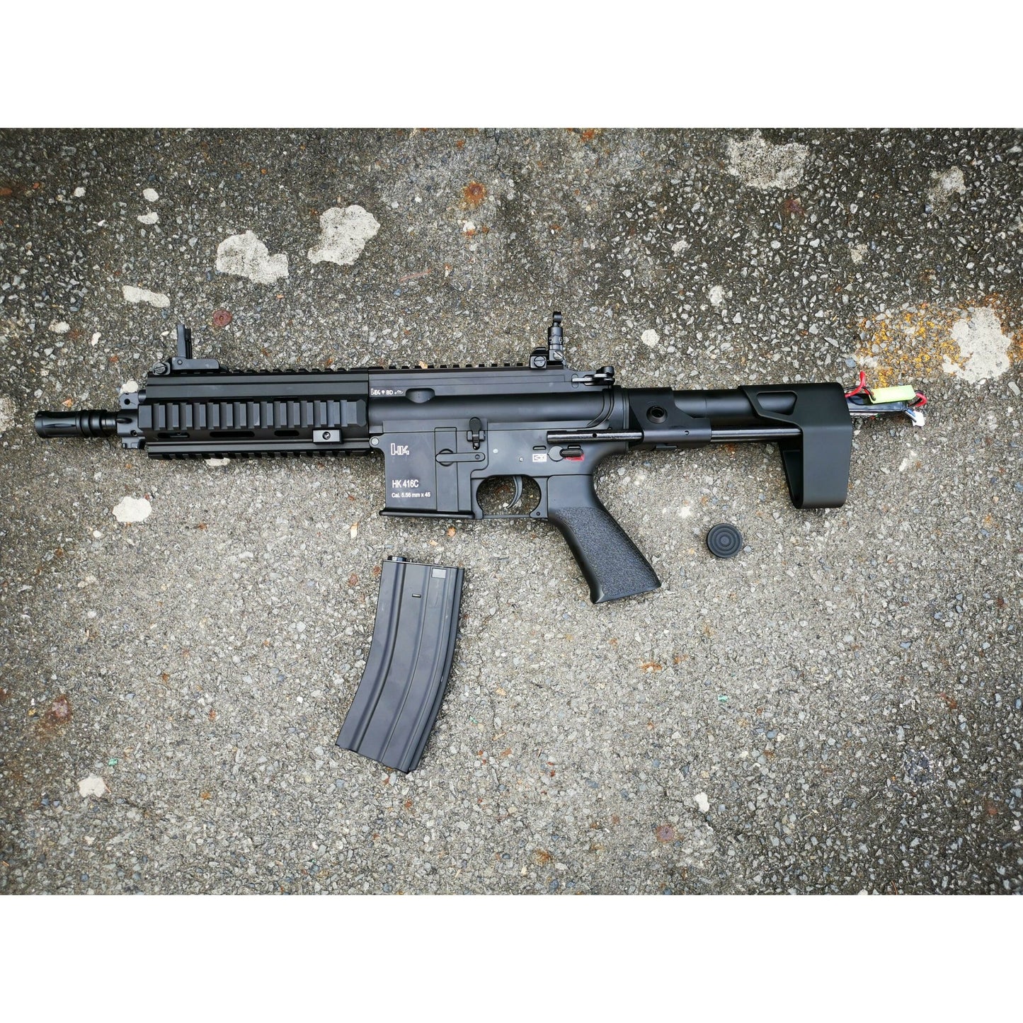 DOUBLE BELL HK416C Real Engraved Metal Electric Gel Blaster Black