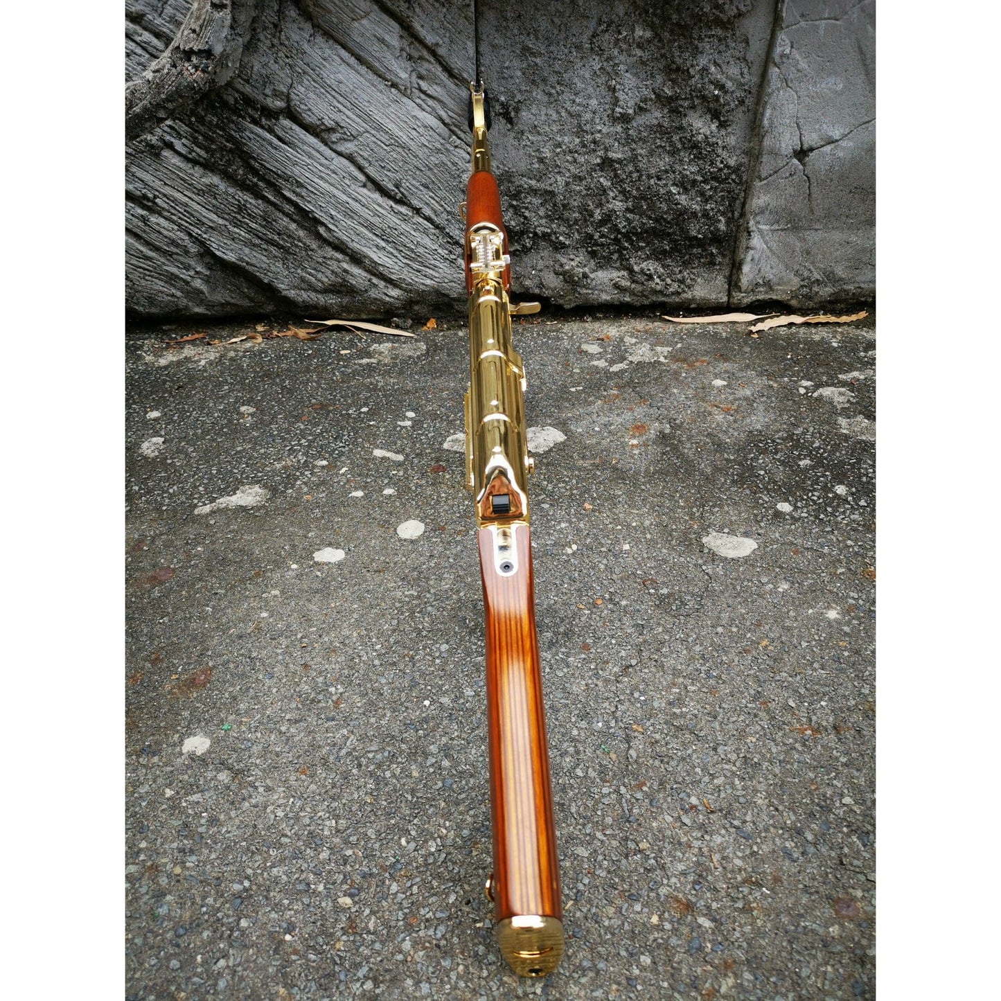 DOUBLE BELL GOLDED AK-47 METAL GEL BLASTER REAL WOOD CLASSIC VERSION