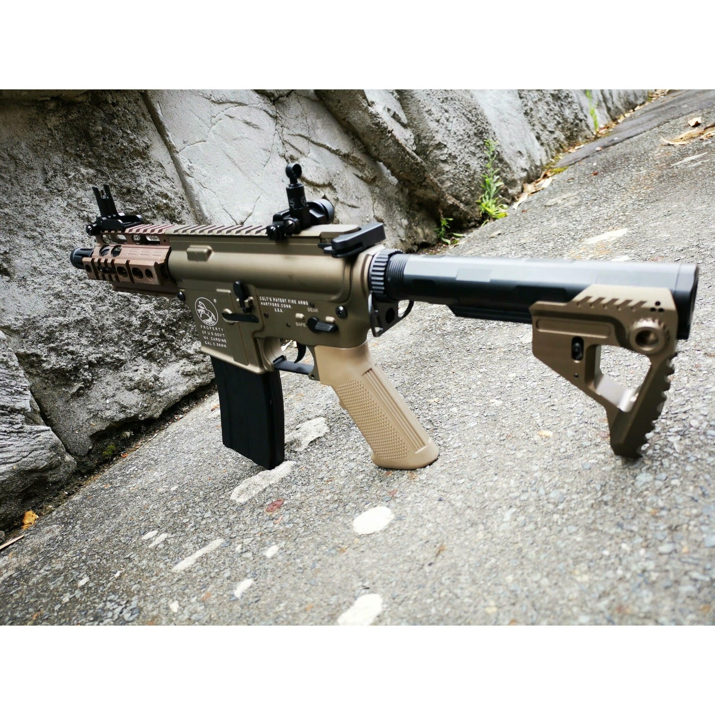 Double Bell M4 Pistol AEG Full Metal Gel Blaster Rifle Tan