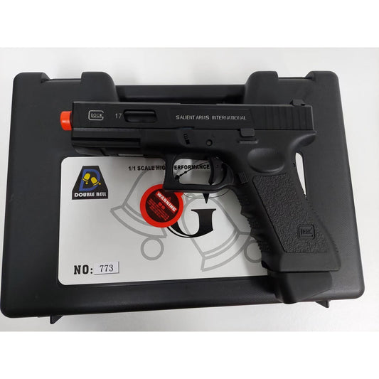 DOUBLE BELL Glock 17 SAI Style Gel Blaster Custom Deluxe Green Gas Version Blowback