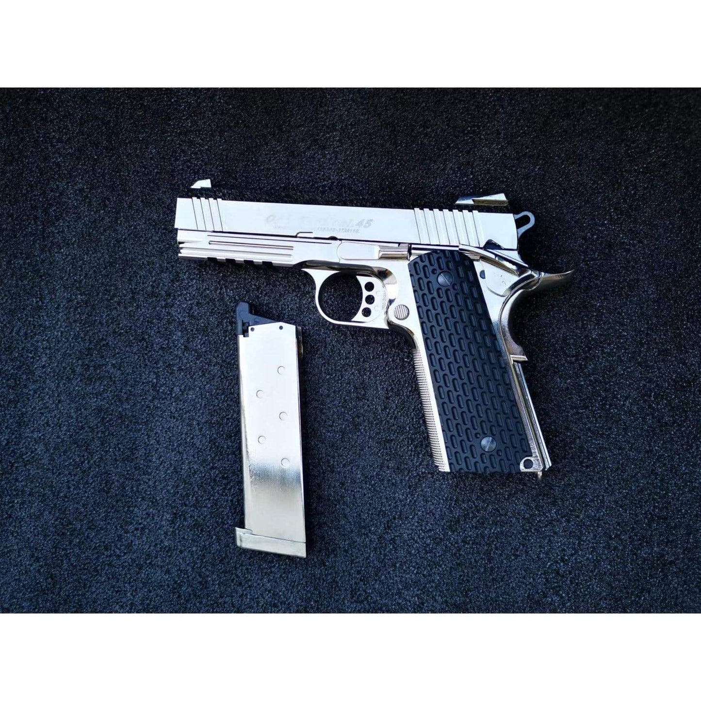 GOLDEN EAGLE 3309SV OPS Tactical .45 Full Metal GEL BLASTER GREEN GAS/CO2 POWERED Hi-Capa 4.3 VERSION GAS BLOWBACK Chrome