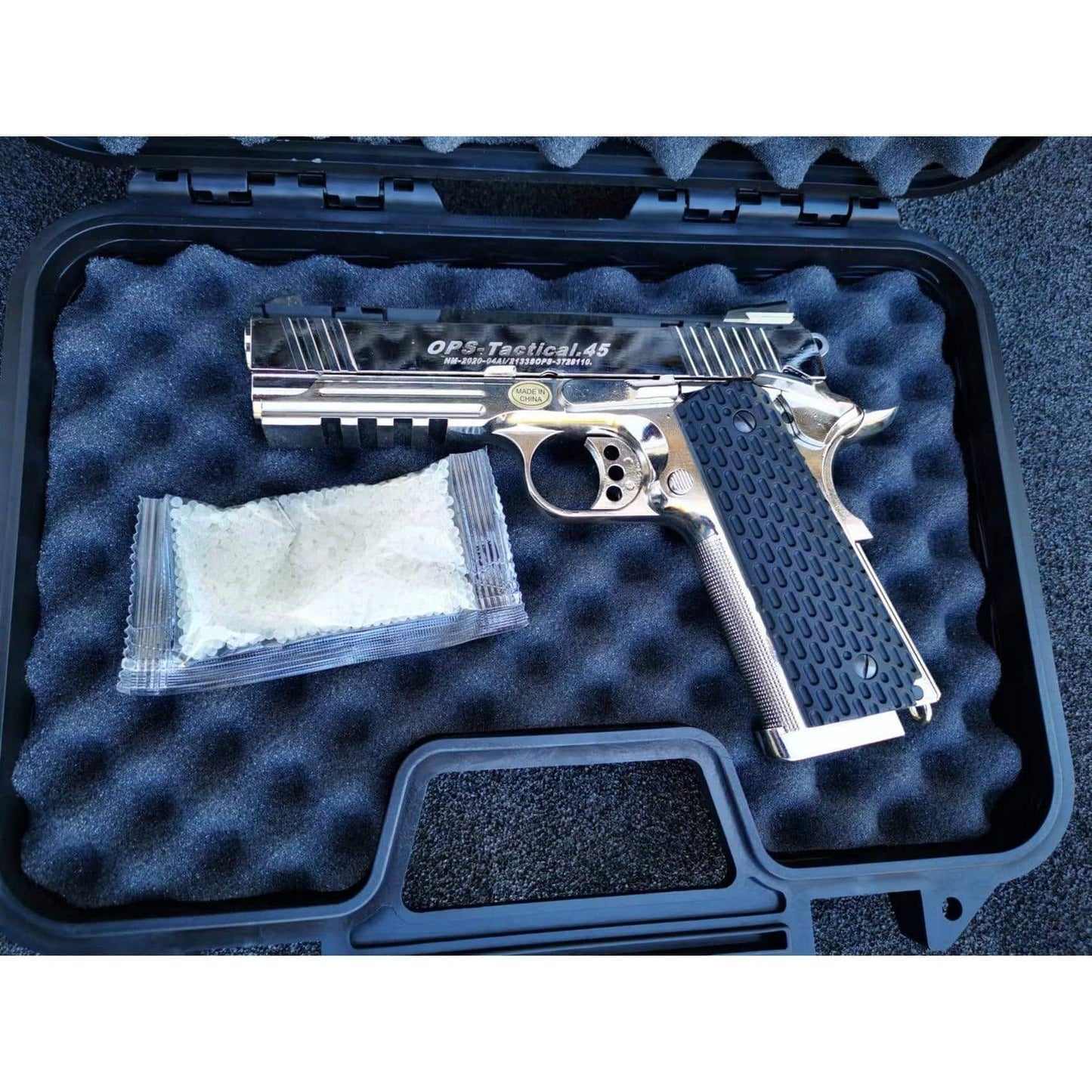 GOLDEN EAGLE 3309SV OPS Tactical .45 Full Metal GEL BLASTER GREEN GAS/CO2 POWERED Hi-Capa 4.3 VERSION GAS BLOWBACK Chrome