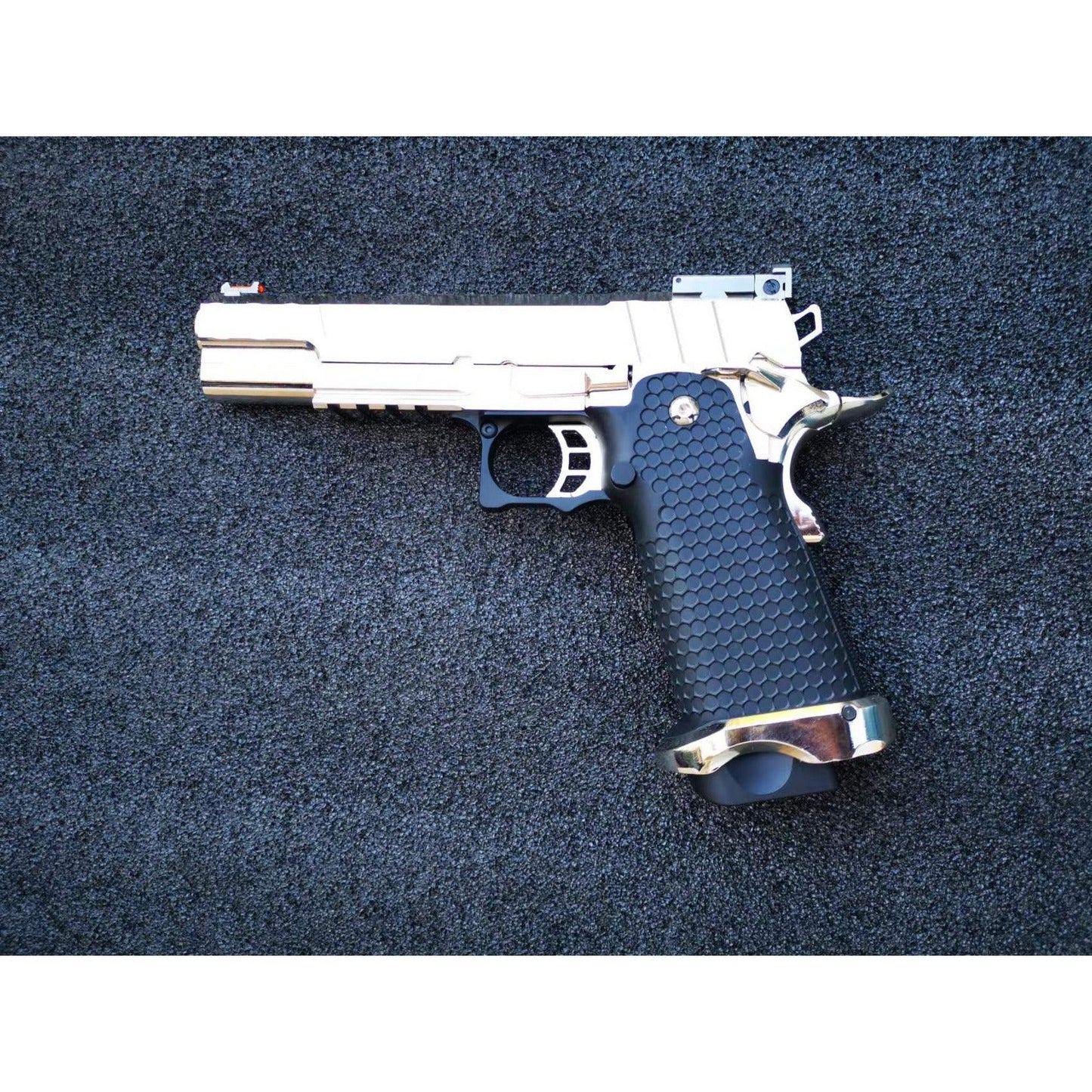 GOLDEN EAGLE 3343SV FULL METAL CNC GMX SILVER SLIDE OPS MRP GEL BLASTER Hi-Capa 5.1 VERSIO GAS POWERED BLOW BACKChrome