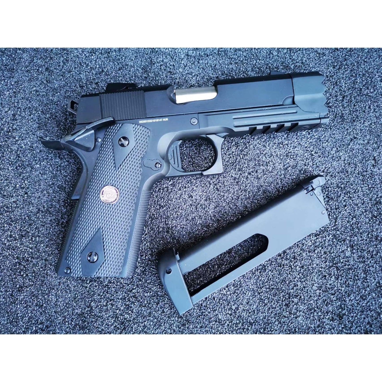 Golden Eagle 3319 CO2 Powered Hi-Capa Strike Warrior Gel Blaster Pistol Black