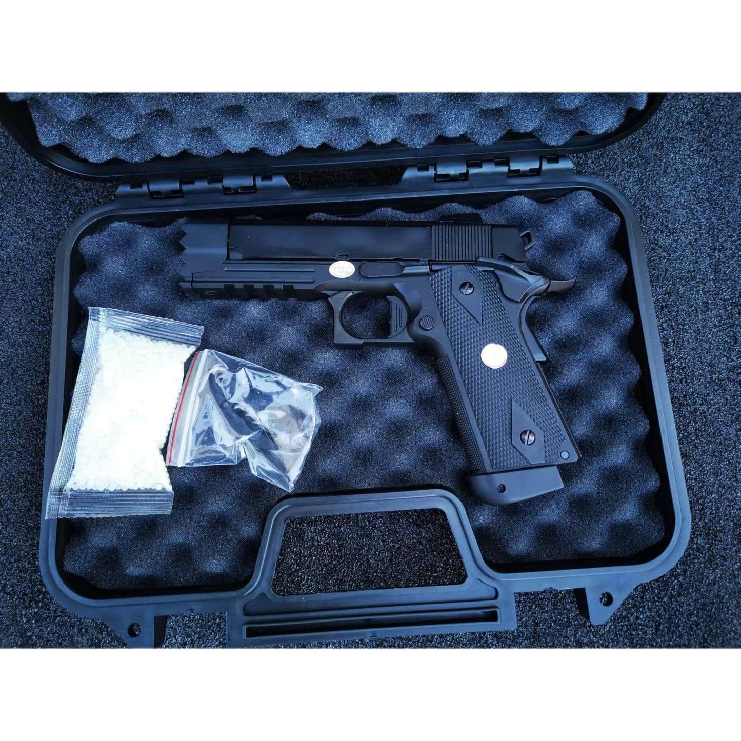 Golden Eagle 3319 CO2 Powered Hi-Capa Strike Warrior Gel Blaster Pistol Black