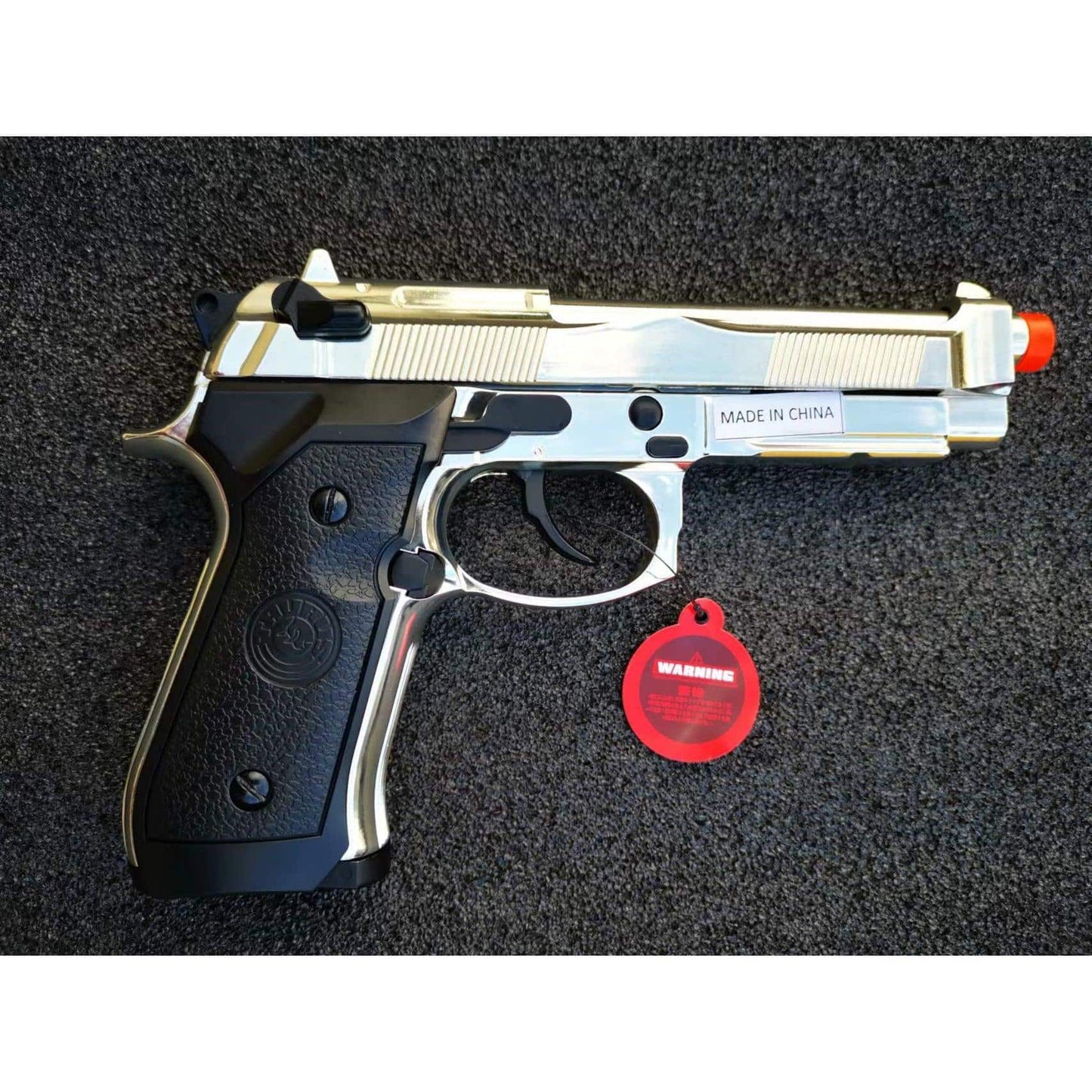 DOUBLE BELL Beretta M92 A1 M9 Gel blaster Gas POWERED Blowback Silver Chrome