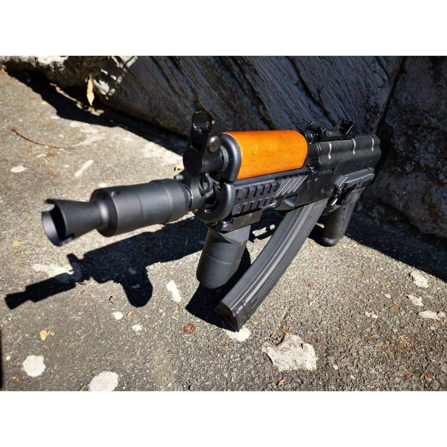 Double Bell 016-1 AK74U CNC Tactical AEG 1.49 Joule With Real Wood