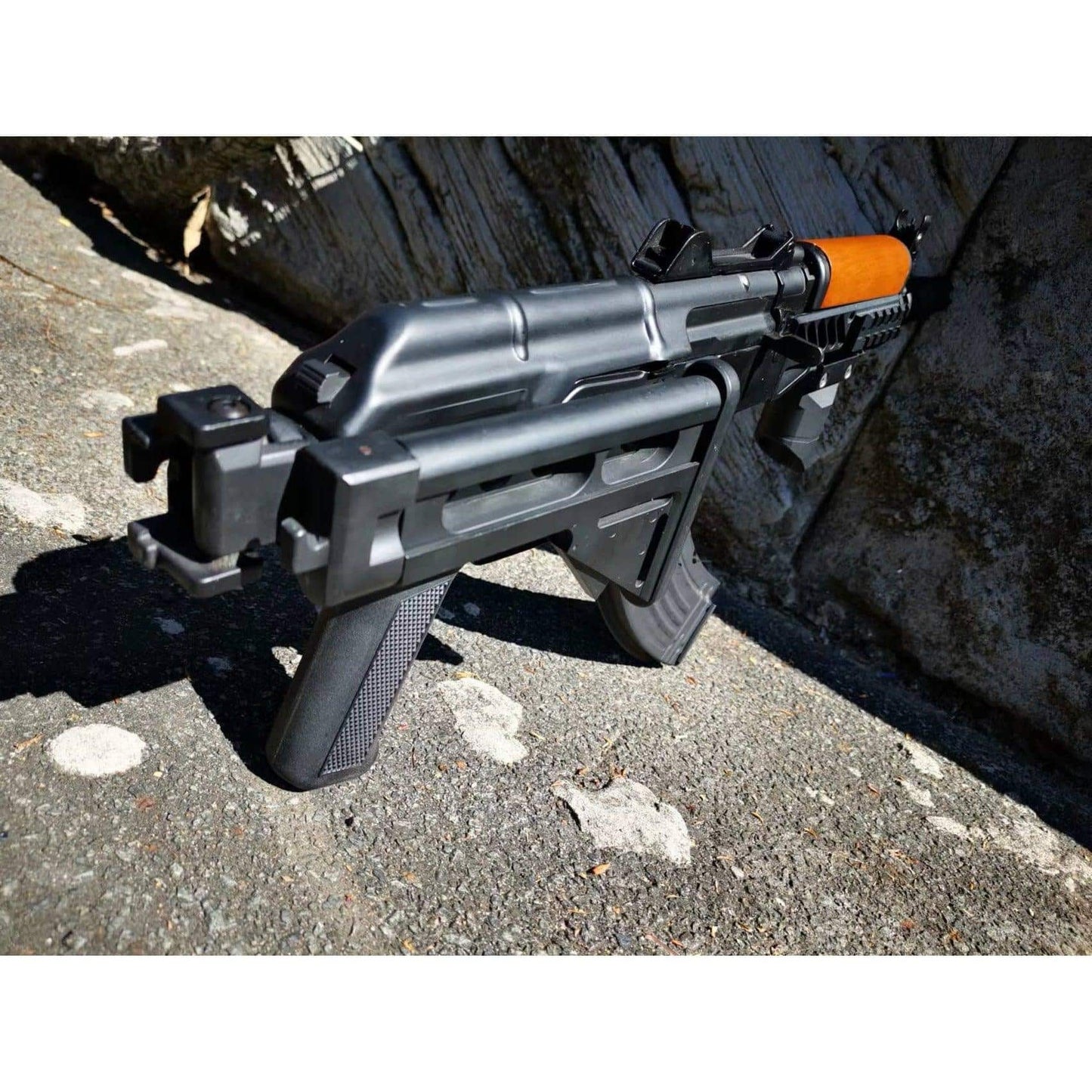 Double Bell 016-1 AK74U CNC Tactical AEG 1.49 Joule With Real Wood