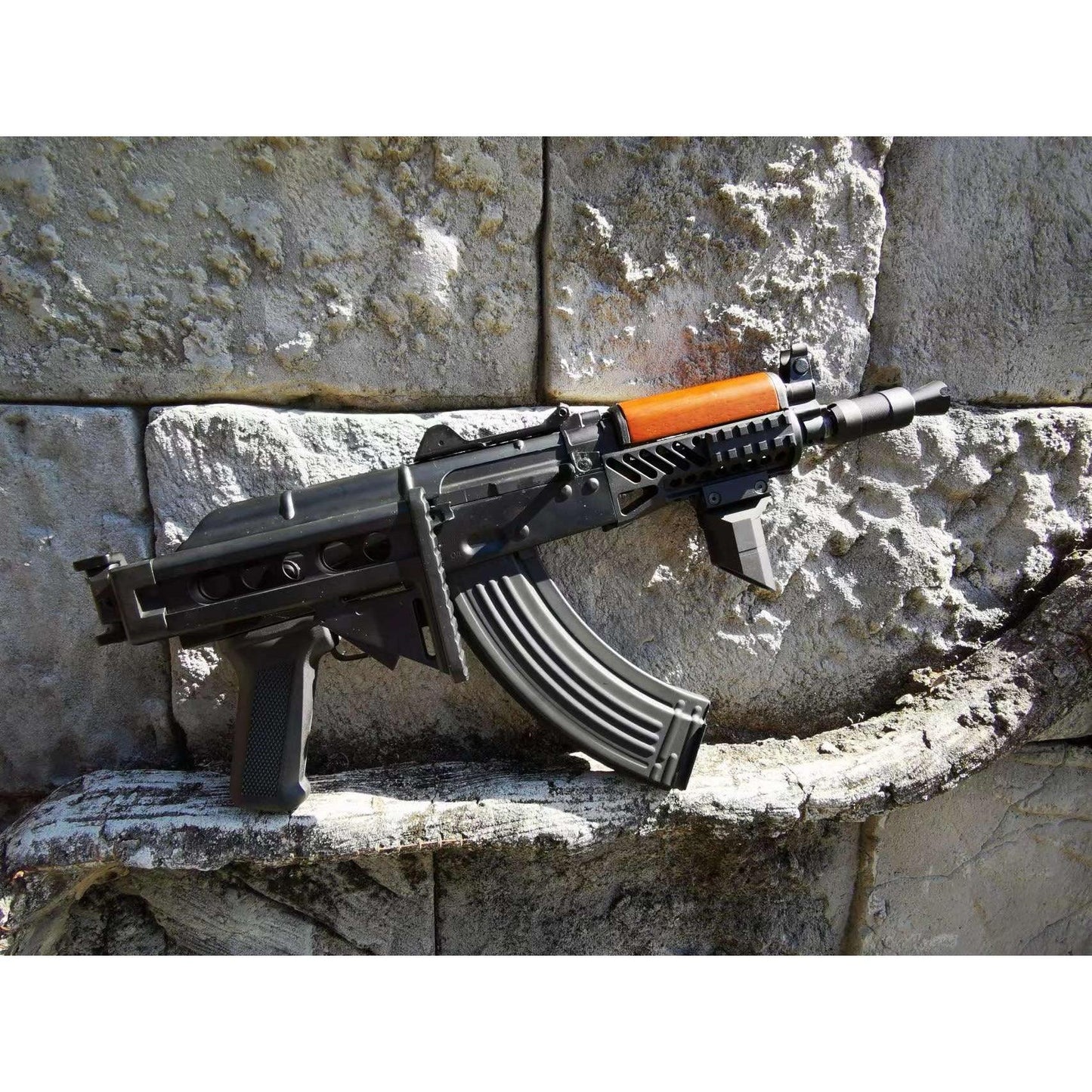 Double Bell 016-1 AK74U CNC Tactical AEG 1.49 Joule With Real Wood