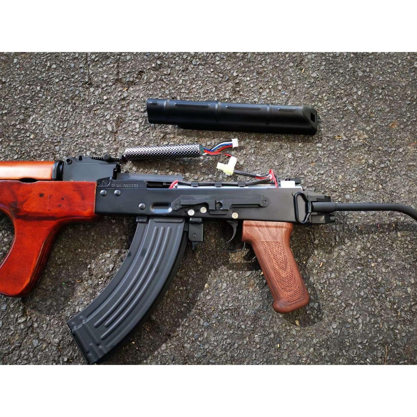 Double Bell 015B AK-AIMS AEG Gel Blaster With Real Wood Handguard