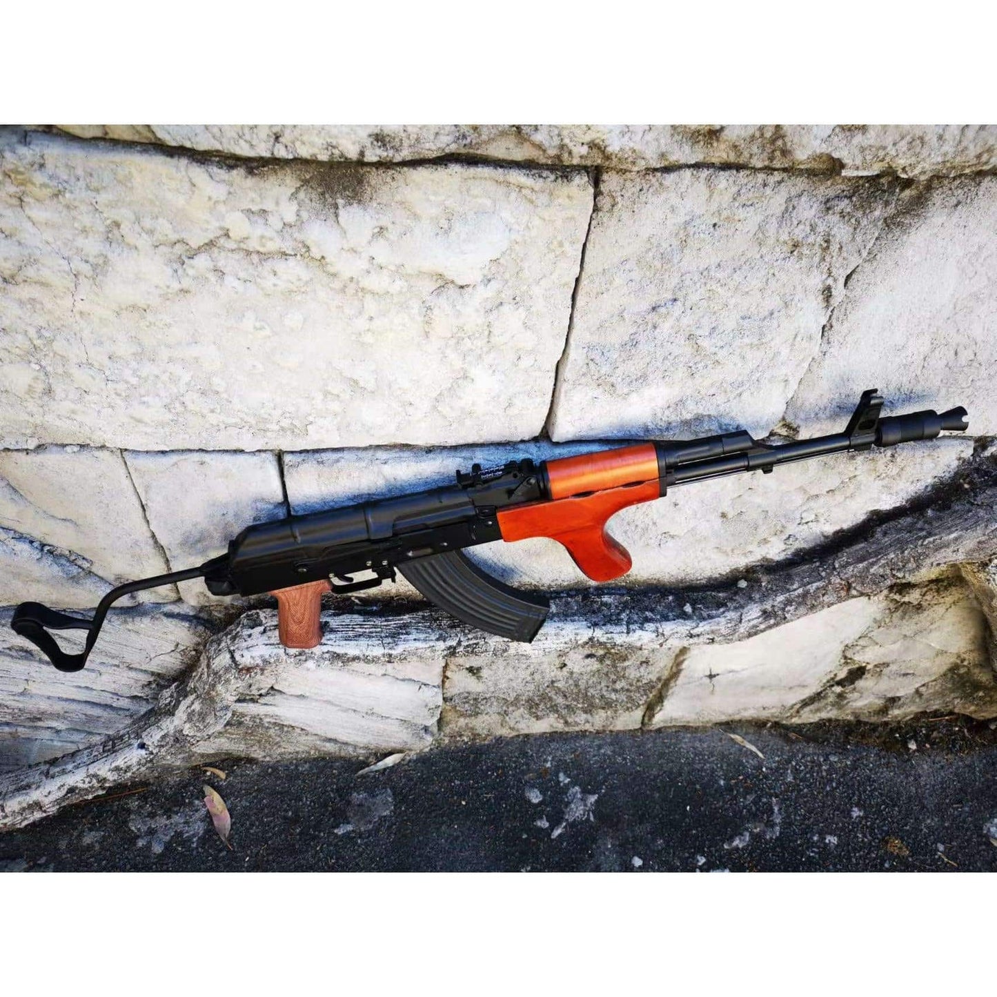 Double Bell 015B AK-AIMS AEG Gel Blaster With Real Wood Handguard