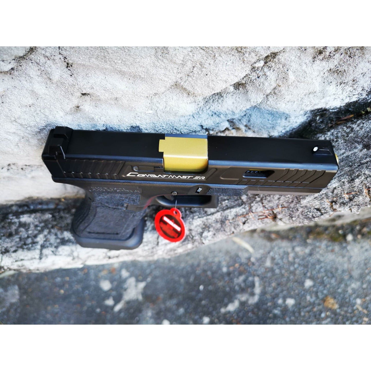 DOUBLE BELL Glock 17 TTI CNC Type John Wick Combat Master Custom Green Gas Blowback Gel Blaster Black Resin Frame