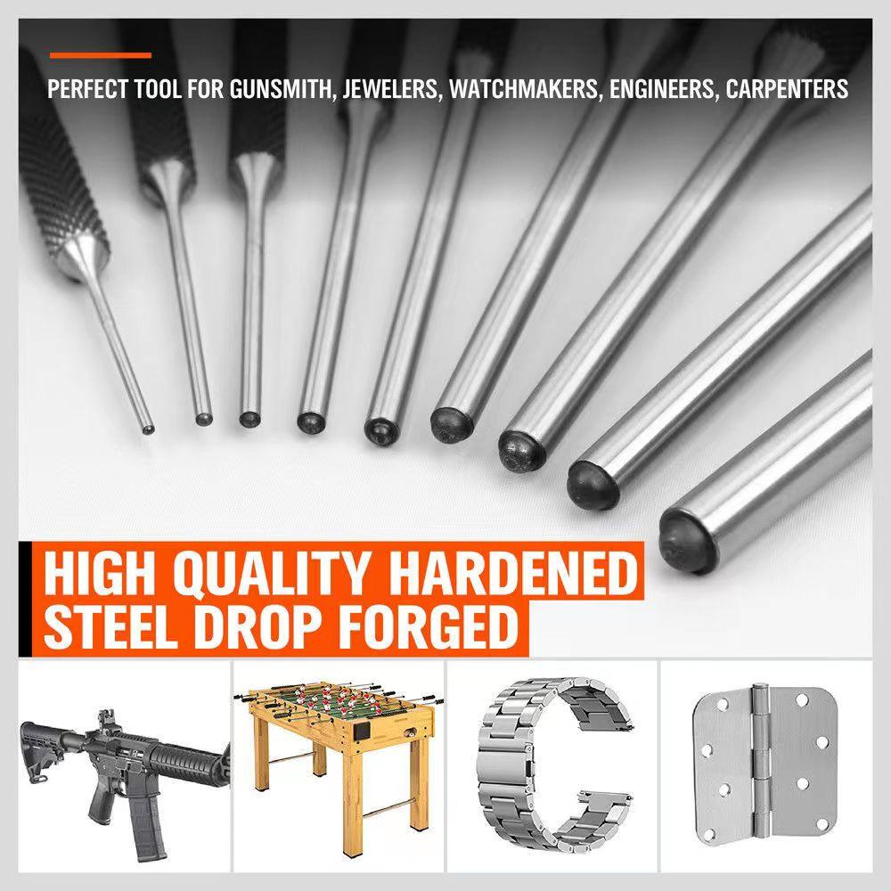 Roll Pin Punch Set Perfect Tool For Gunsmith, Jewelers, Watchmakers. Engineers, Carpenters