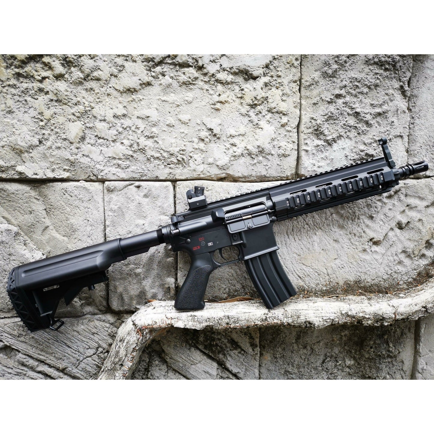 Golden Eagle FB6621 HK416D Real Engraved Metal Electric Gel Blaster Black