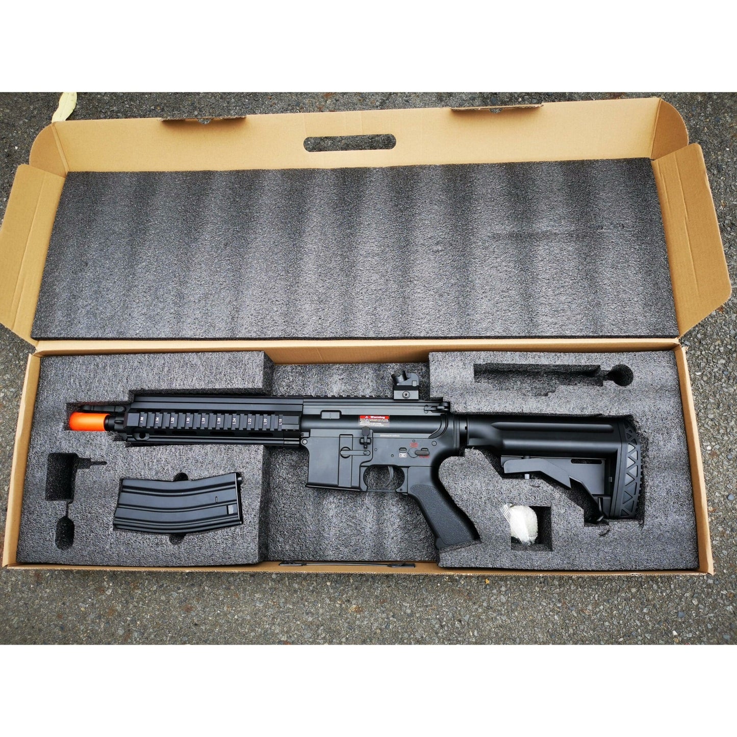Golden Eagle FB6621 HK416D Real Engraved Metal Electric Gel Blaster Black