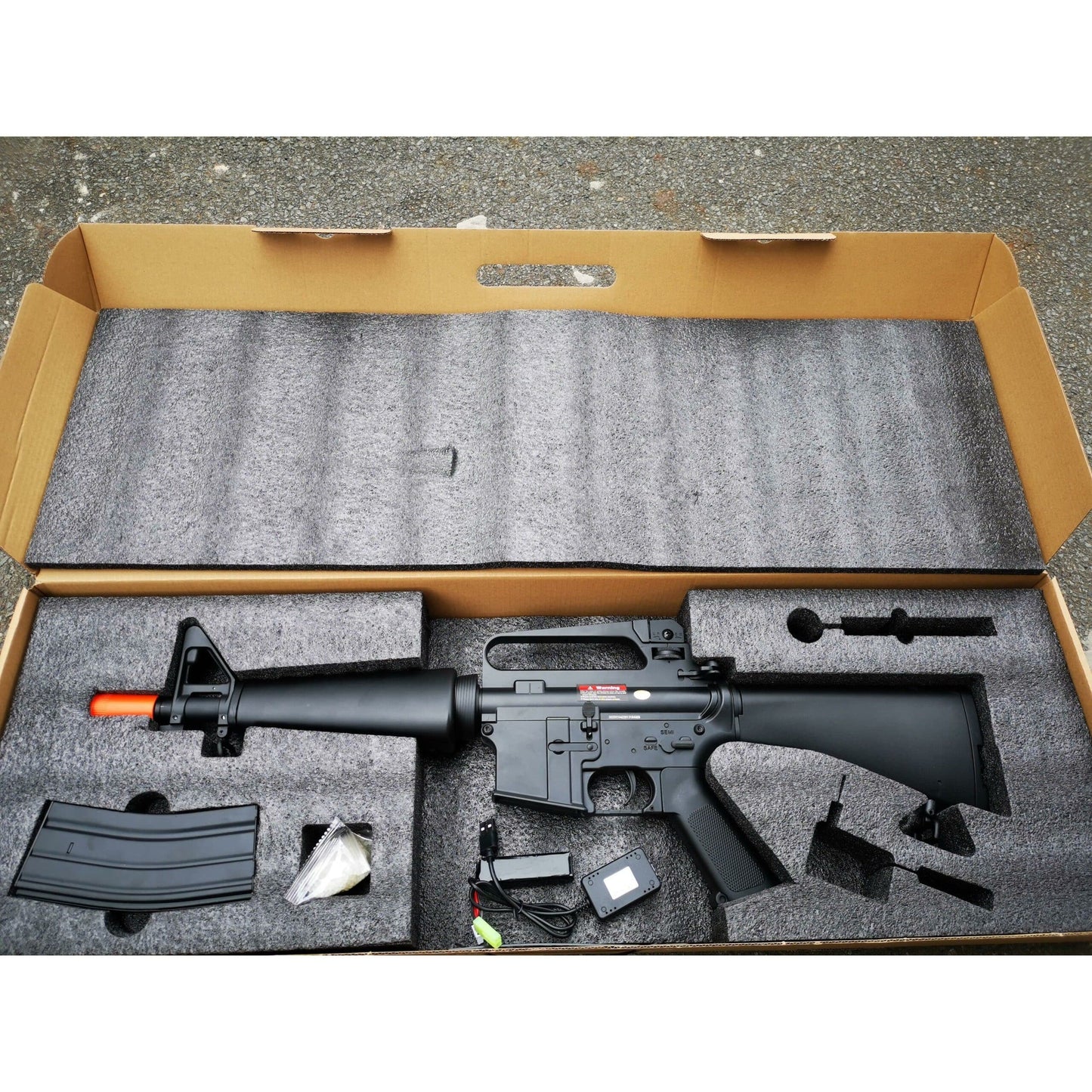 Golden Eagle FB6661 CAR-15 Mini M16 Gel Blaster Metal AEG Rifle