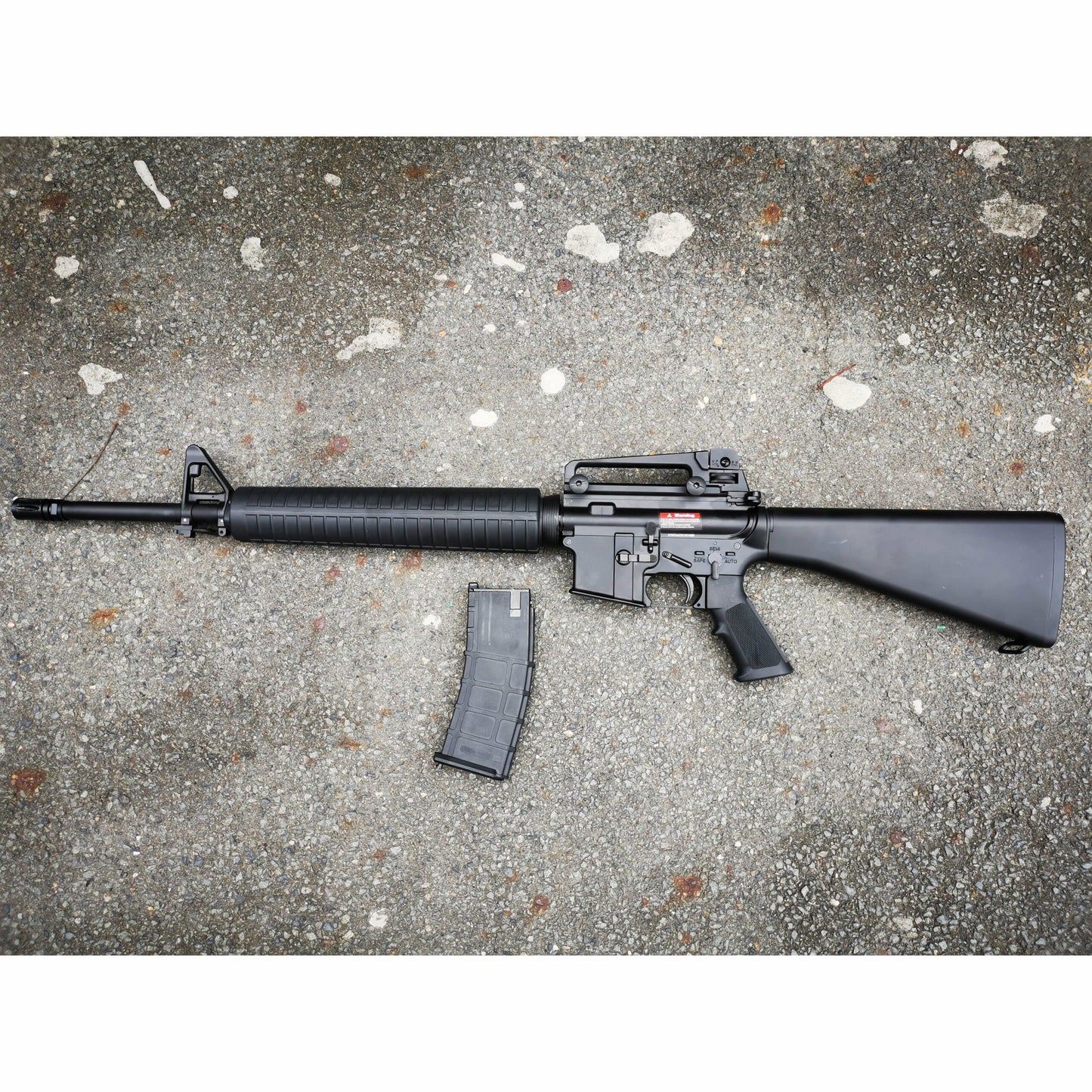 GOLDEN EAGLE MC6610M M16A3 FULL METAL GAS POWERED GEL BLASTER GREEN GAS BLOWBACK RIFLE Colour: Black