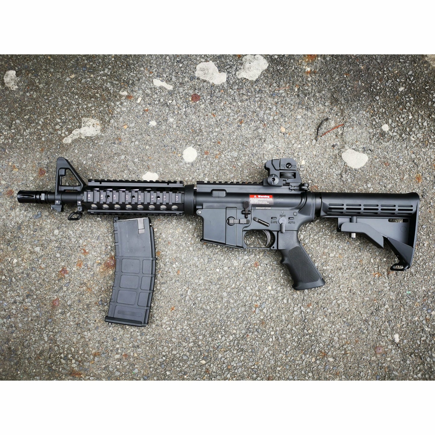 GOLDEN EAGLE MC6624M M4 CQB FULL METAL GAS POWERED GEL BLASTER GREEN GAS BLOWBACK RIFLE Colour: Black