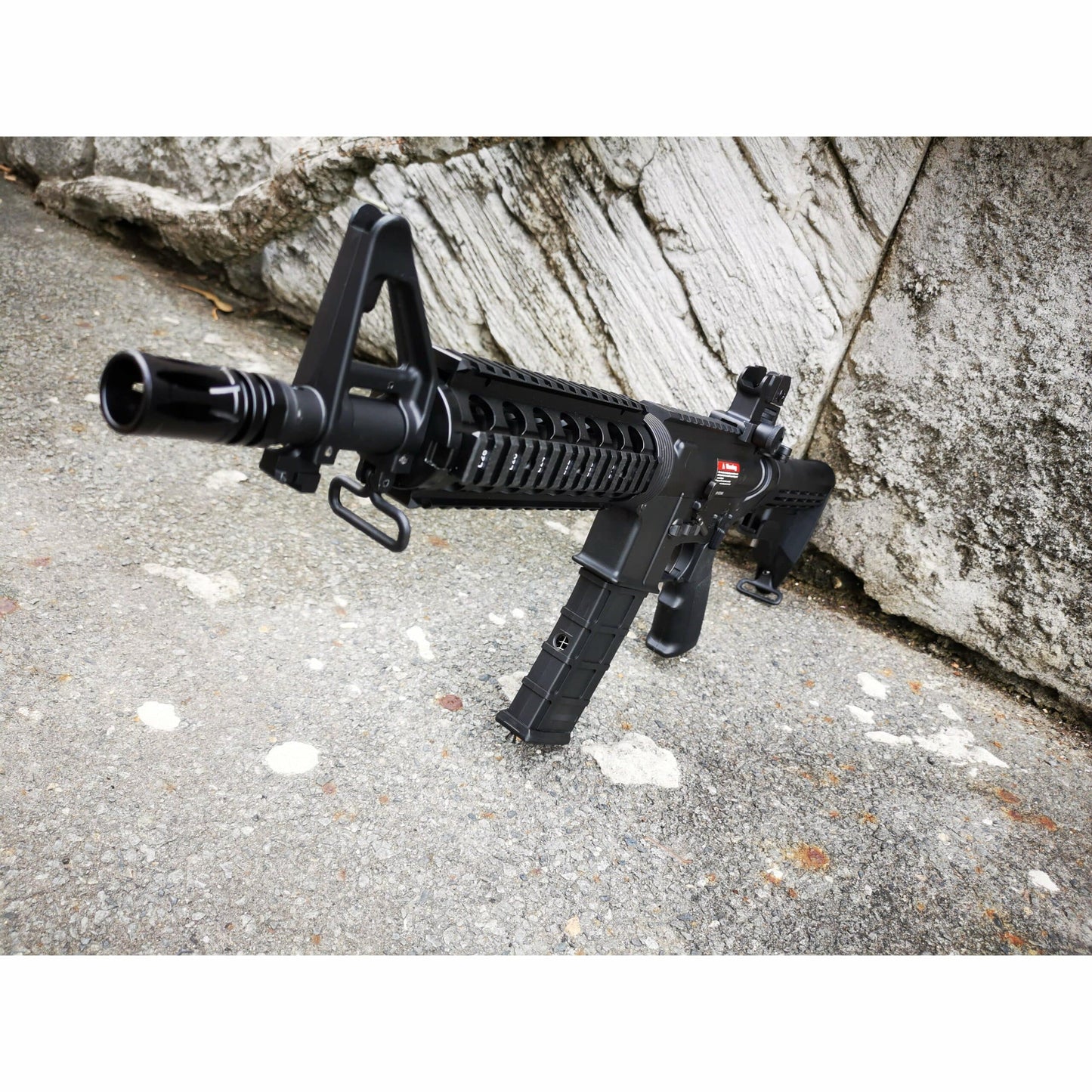 GOLDEN EAGLE MC6624M M4 CQB FULL METAL GAS POWERED GEL BLASTER GREEN GAS BLOWBACK RIFLE Colour: Black