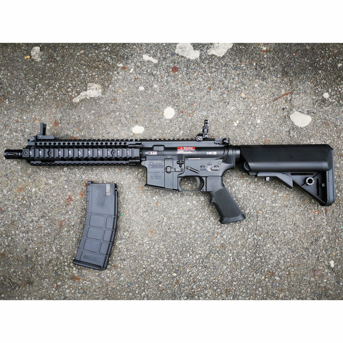 GOLDEN EAGLE MC6593M MK18 MOD1 FULL METAL GEL BLASTER GREEN GAS POWERED GAS BLOWBACK RIFLE Colour: Black