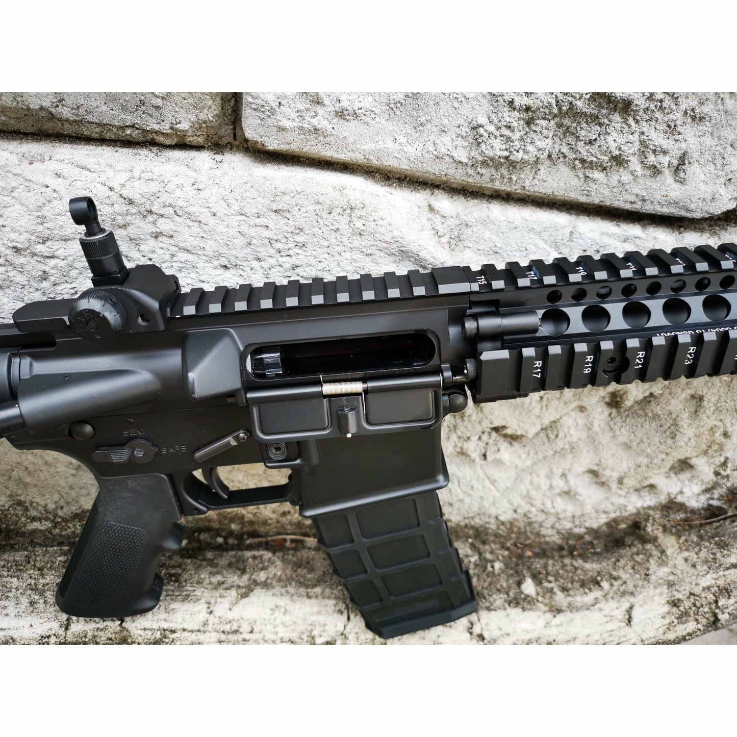 GOLDEN EAGLE MC6593M MK18 MOD1 FULL METAL GEL BLASTER GREEN GAS POWERED GAS BLOWBACK RIFLE Colour: Black