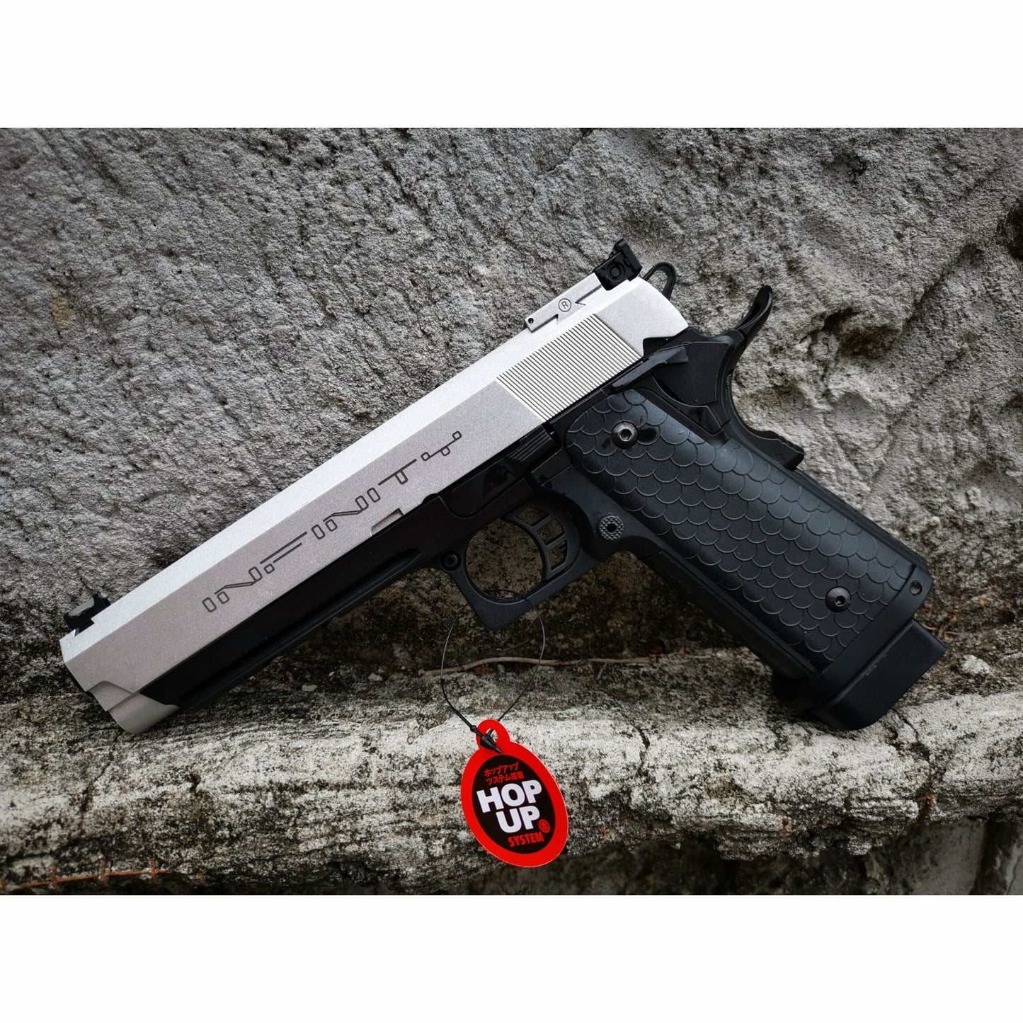 DOUBLE BELL INFINITY 795Y HI-CAPA 5.1 Gel blaster Gas POWERED Blowback Black with Silver