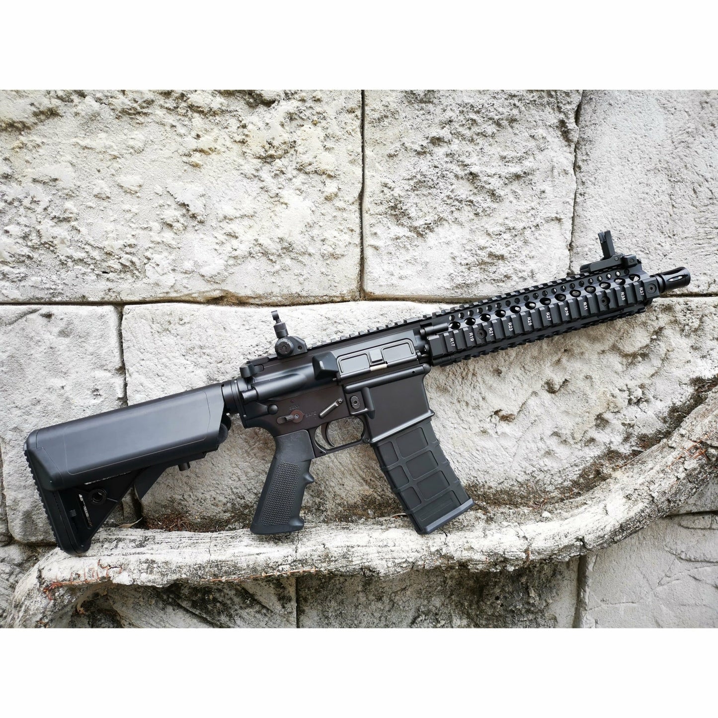 GOLDEN EAGLE MC6593M MK18 MOD1 FULL METAL GEL BLASTER GREEN GAS POWERED GAS BLOWBACK RIFLE Colour: Black