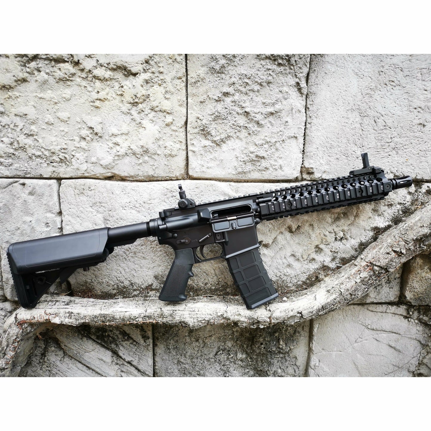GOLDEN EAGLE MC6593M MK18 MOD1 FULL METAL GEL BLASTER GREEN GAS POWERED GAS BLOWBACK RIFLE Colour: Black