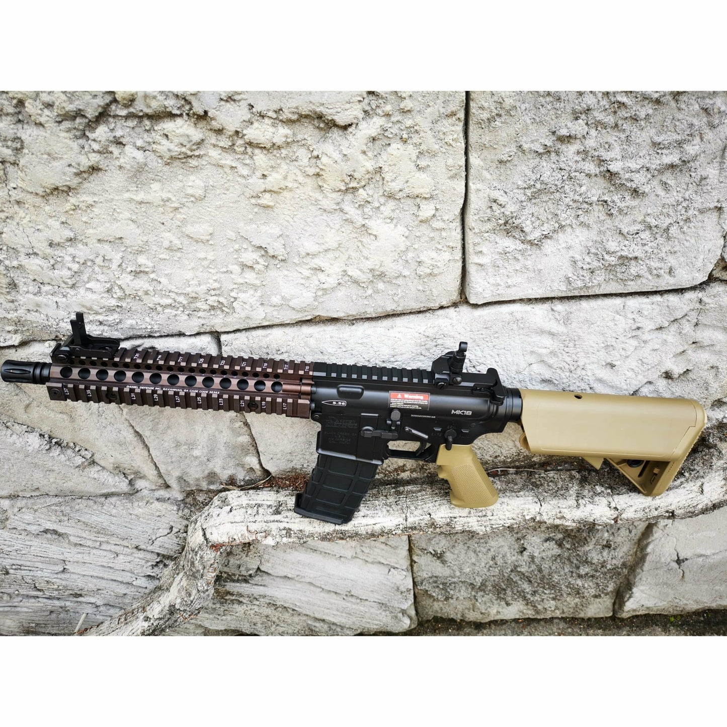 GOLDEN EAGLE MC6593MT-T MK18 MOD1 FULL METAL GEL BLASTER GREEN GAS POWERED GAS BLOWBACK RIFLE Colour: TAN