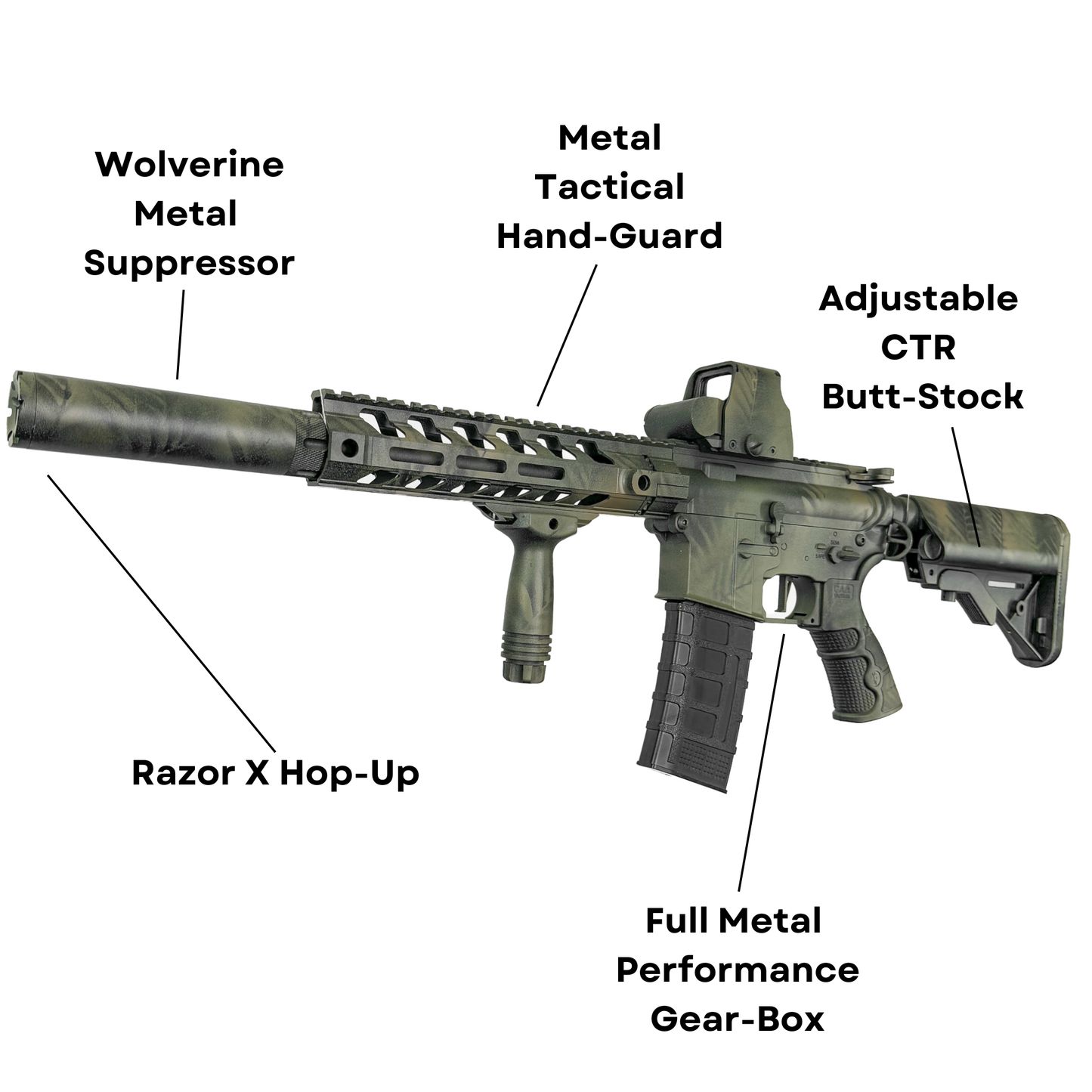 "M4 Apex" Comp CGB Custom - Gel Blaster (Metal)