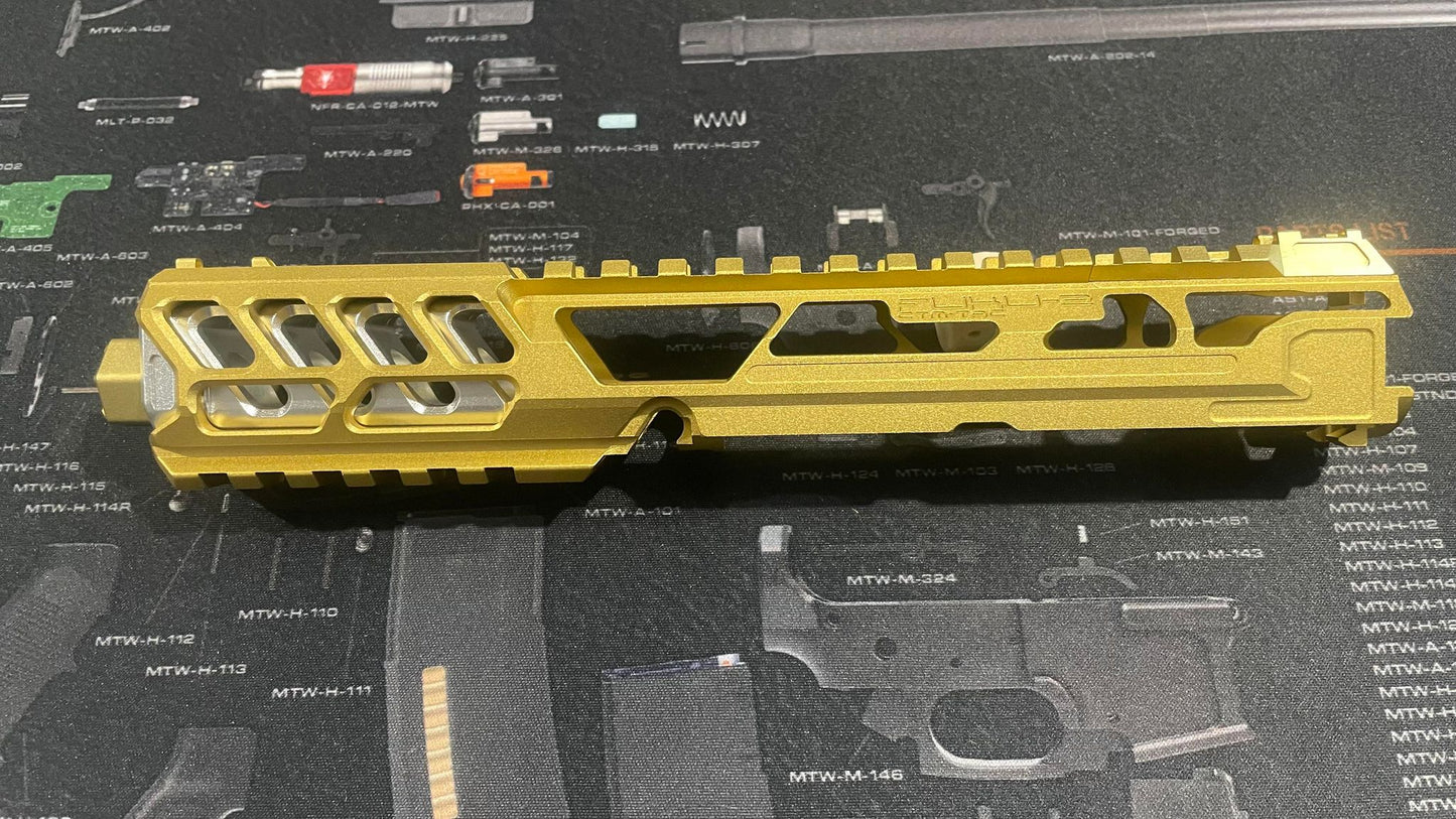 AAP-01/C FUKU-2 CNC UPPER SET – Long CUTOUT Version Gold / Silver CTM- for GEL BLASTER