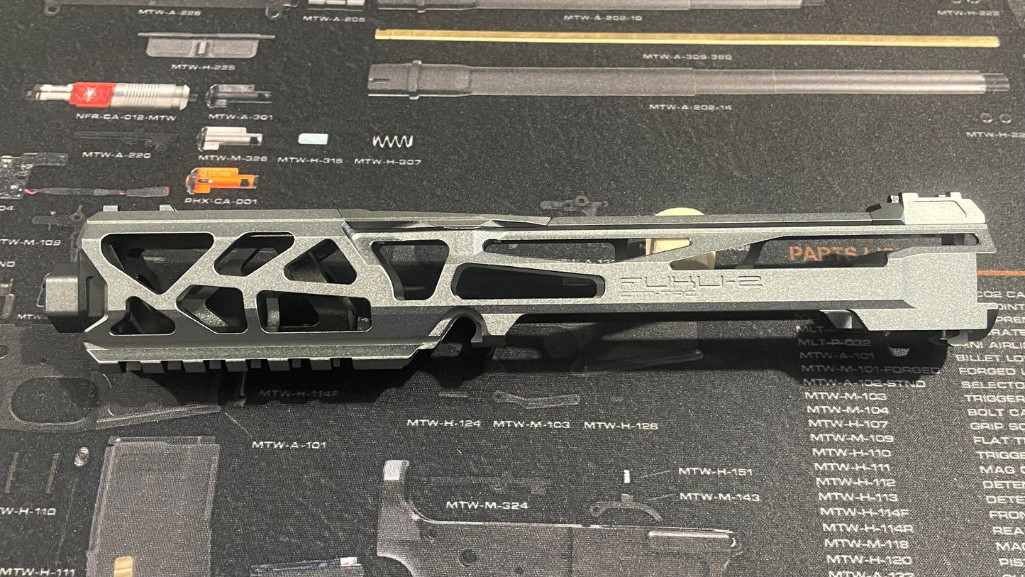 AAP-01/C FUKU-2 CNC UPPER – SKELETON CTM Grey / Black – for GEL BLASTER