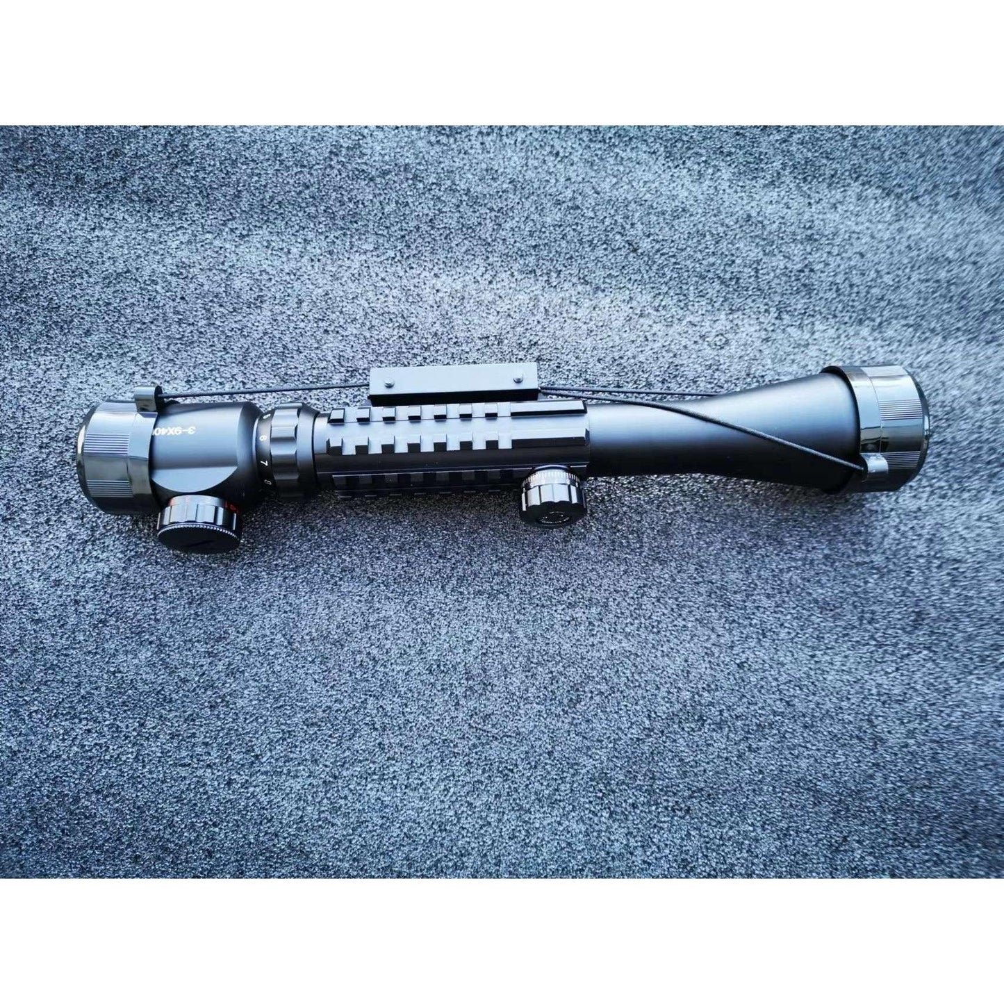 C3-9x40EG Metal Rifle Scope with Red and Green Light With 3 Side Tactical Rail