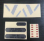 White color kriss vector gel blaster metal feel sticker