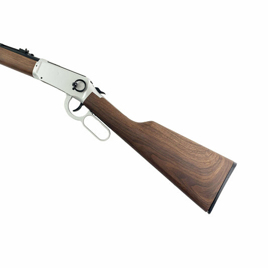 DOUBLE BELL WINCHESTER M1894 CO2 GAS POWERED GEL BLASTER REAL WOOD VERSION Silver