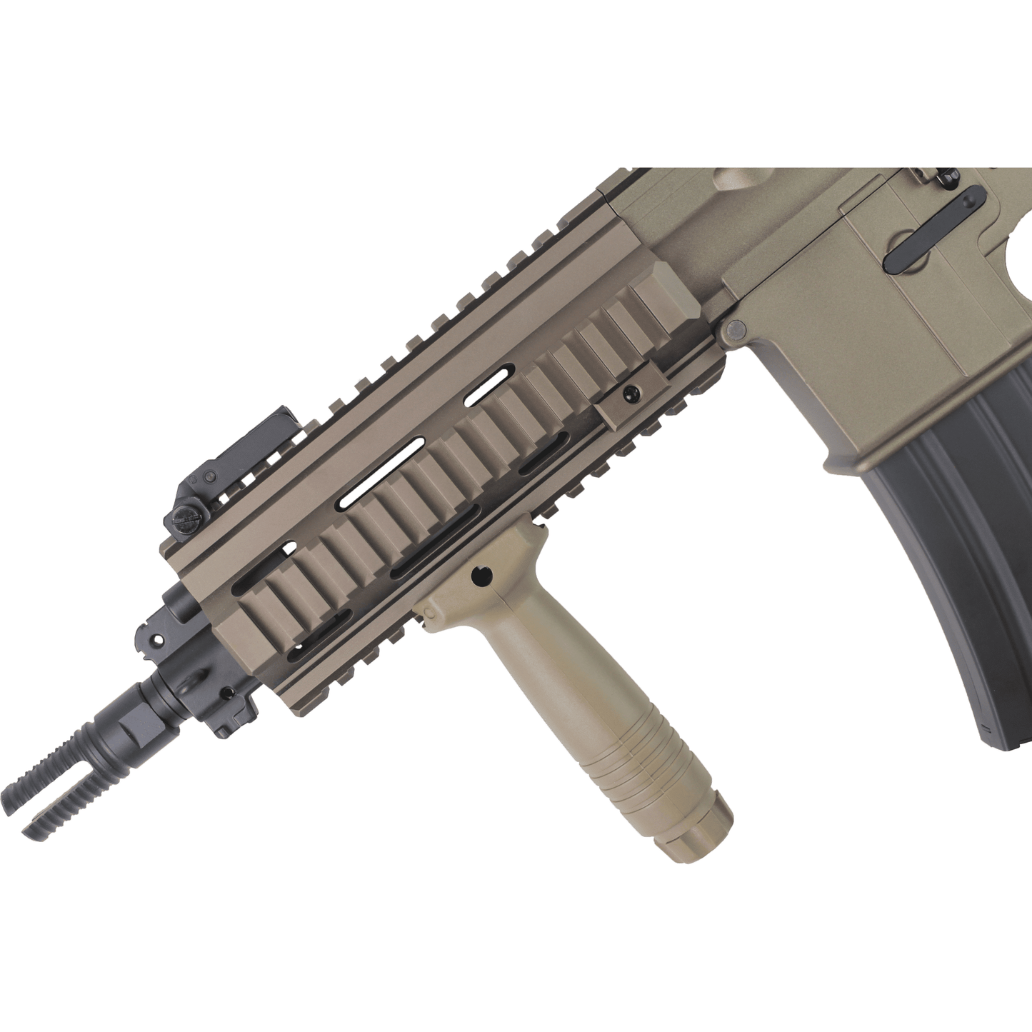 DOUBLE BELL HK416C Real Engraved Metal Electric Gel Blaster Colour Tan