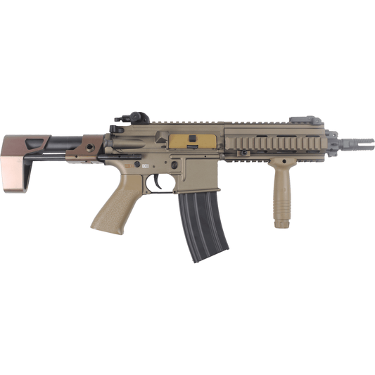DOUBLE BELL HK416C Real Engraved Metal Electric Gel Blaster Colour Tan