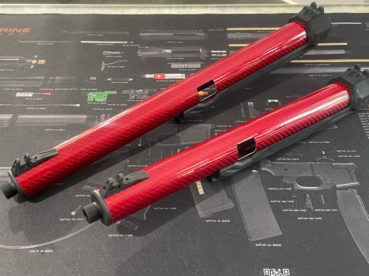 AirTac Customs GEN 4 HPA CRBN Upper -128mm -Red