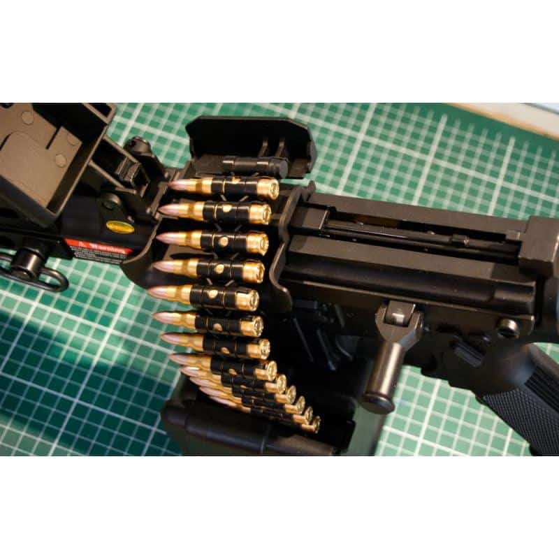 Golden Eagle 6669 Fightlite MCR Machine Gun AEG Rifle Full Metal Gel Blaster Black with Long Barrel
