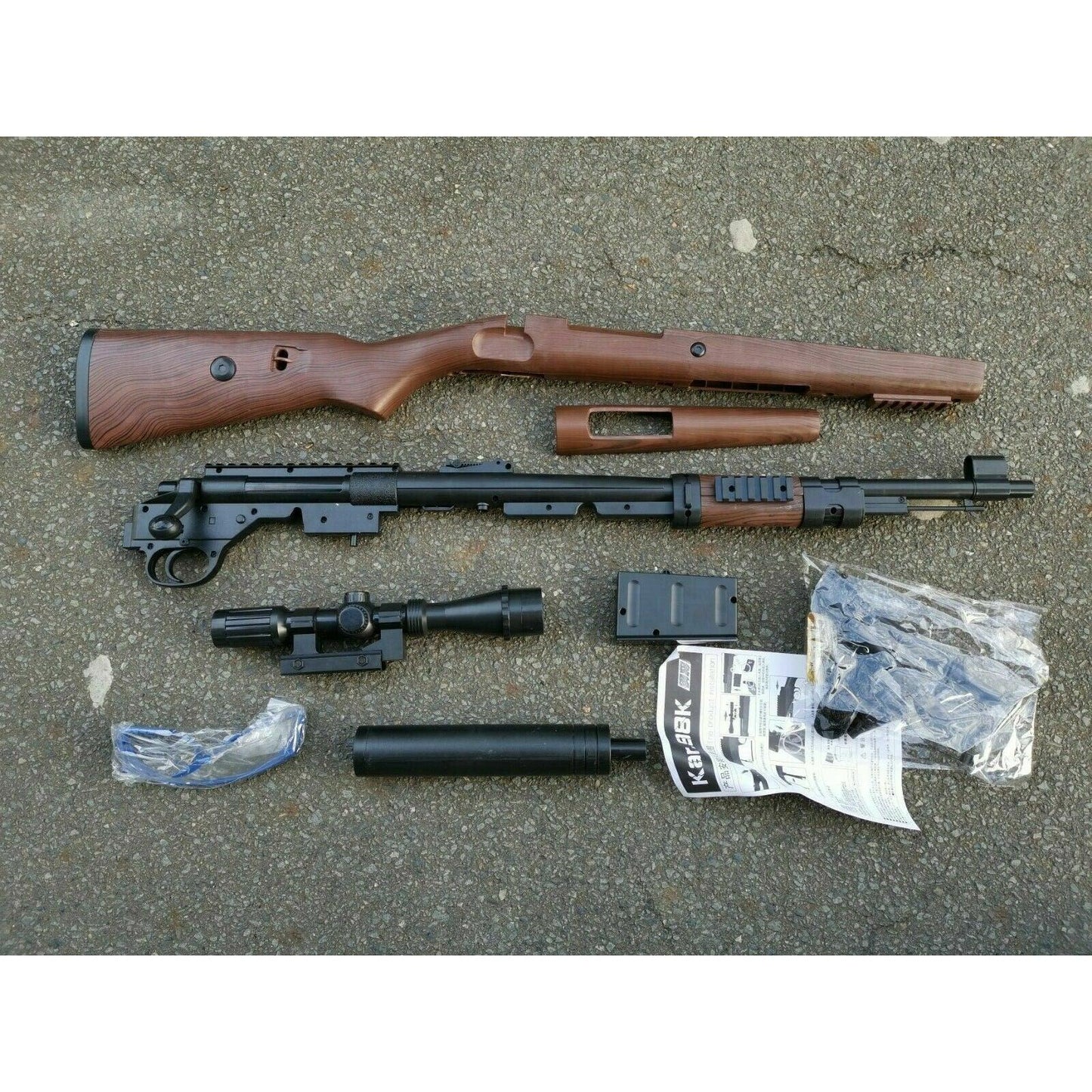 GJ Kar 98K Bolt Action Sniper Rifle Gel Blaster