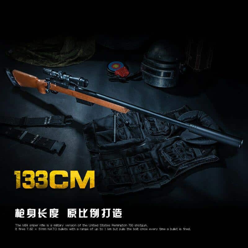 GJ M24 Bolt Action Sniper Rifle Gel Blaster Full Black