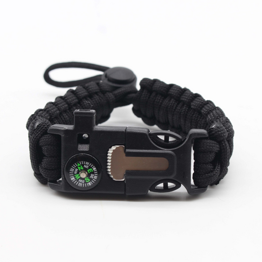 Tactical Survival Lifesaving Bracelet – Black