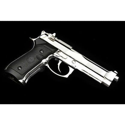 DOUBLE BELL Beretta M92 A1 M9 Gel blaster Gas POWERED Blowback Silver Chrome