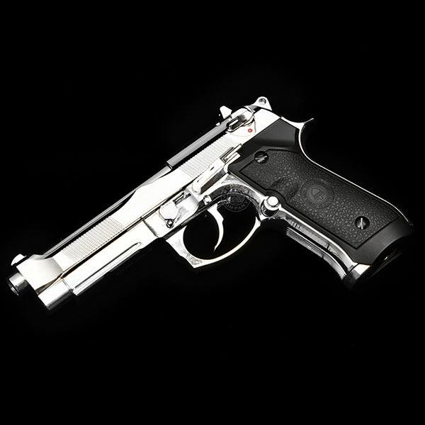 DOUBLE BELL Beretta M92 A1 M9 Gel blaster Gas POWERED Blowback Silver Chrome
