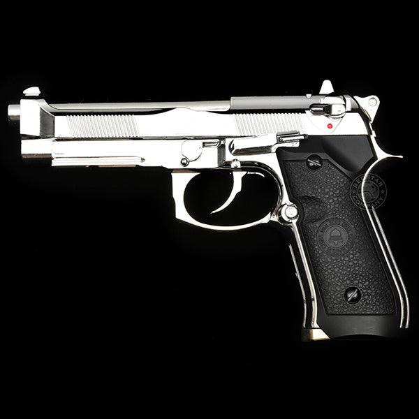 DOUBLE BELL Beretta M92 A1 M9 Gel blaster Gas POWERED Blowback Silver Chrome