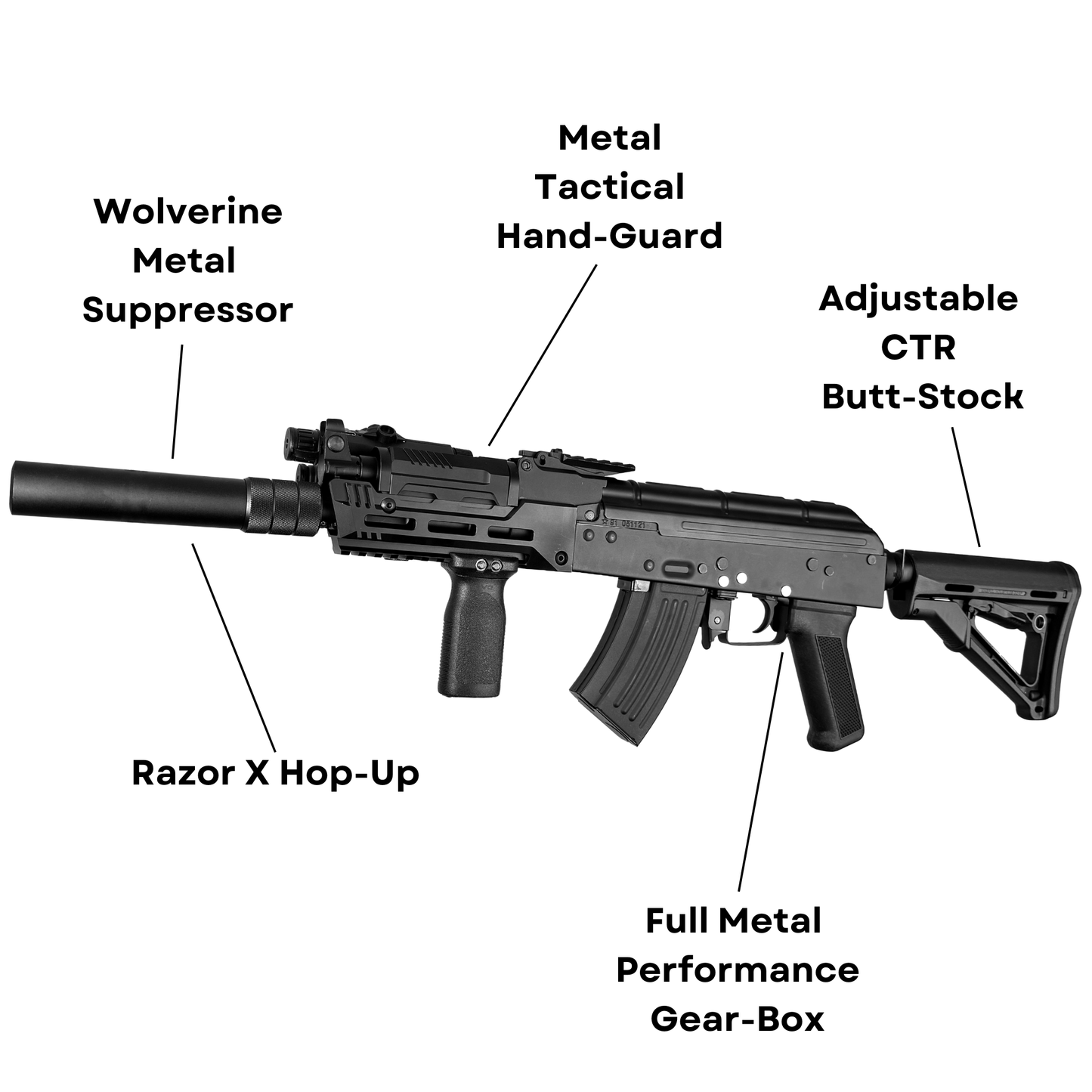 "AK12 Assassin" Comp CGB Custom - Gel Blaster (Metal)