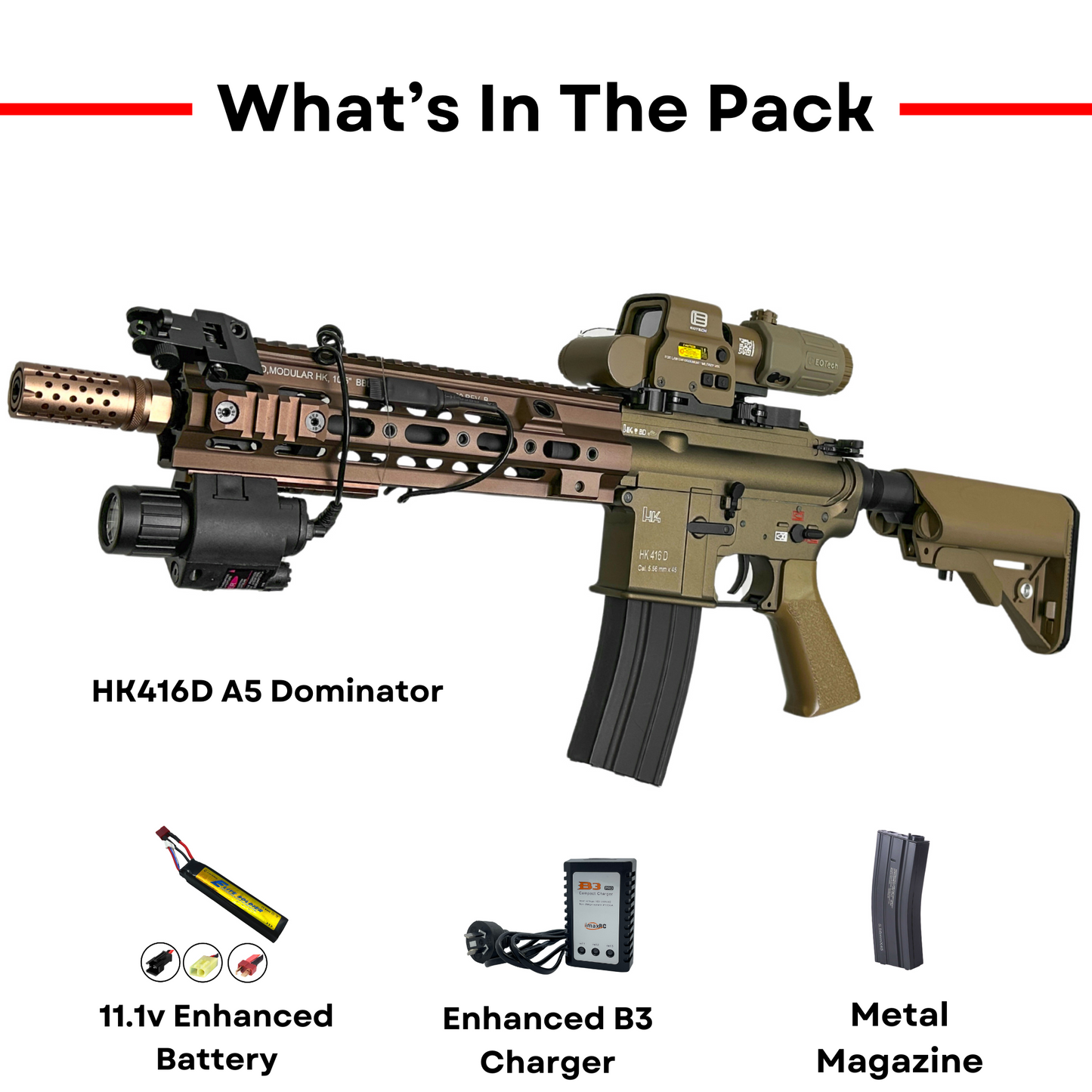 "HK416D A5 Dominator" Comp CGB Custom - Gel Blaster (Metal)