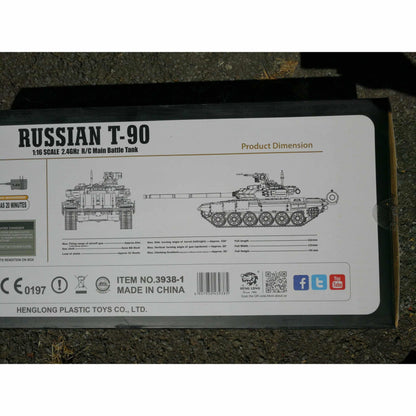 HengLong New 3938-1PRO 7.0 Versions RUSSIAN T-90 1/16 SCALE 2.4GHz R/C Main Battle Tank Metal Upgrade