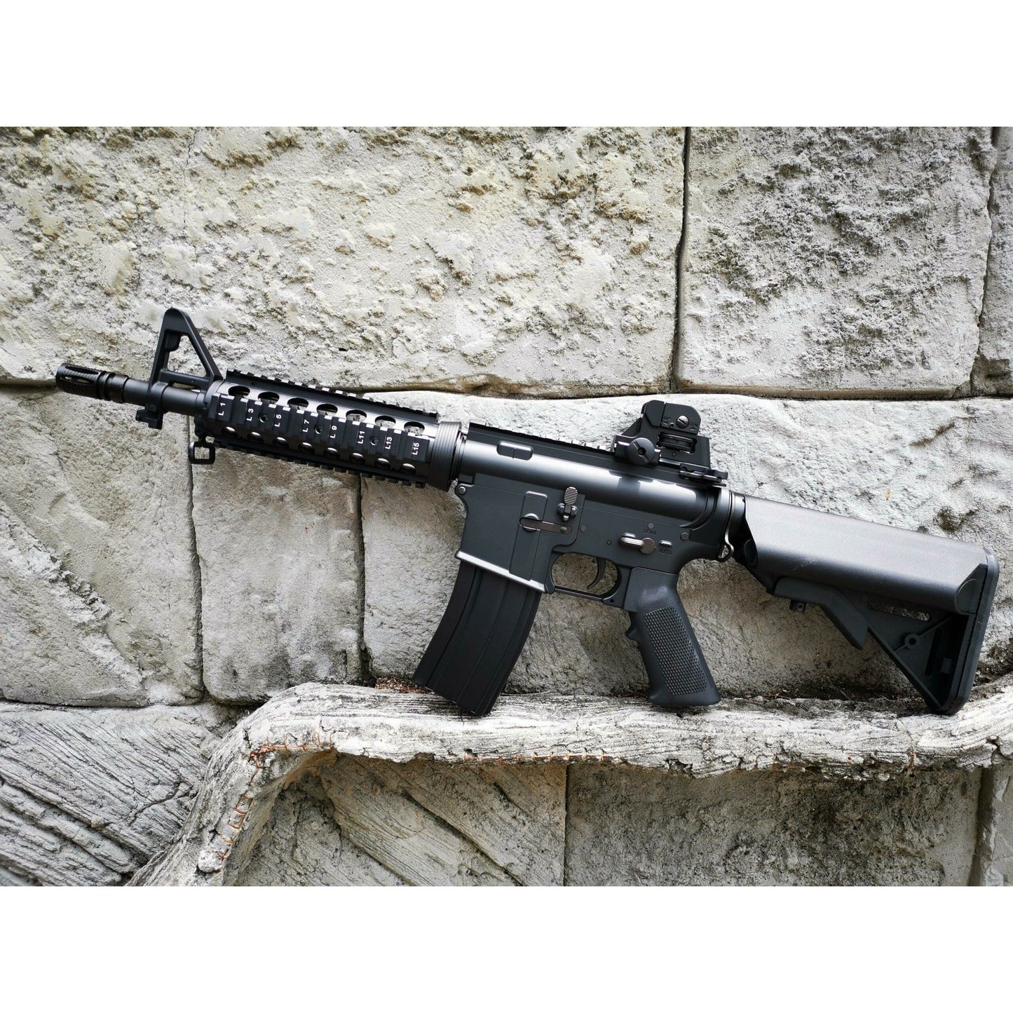 CYMA M4 CQB-R SOPMOD LiPo Ready Metal Gel Blaster AEG Package: Black