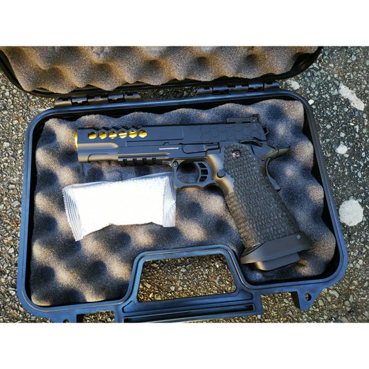 GOLDEN EAGLE 3399 FULL METAL CNC HEX CUT 2011 GEL BLASTER GREEN GAS POWERED Hi-Capa 5.1 VERSION GAS BLOW BACK
